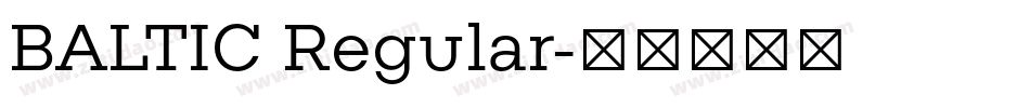BALTIC Regular字体转换